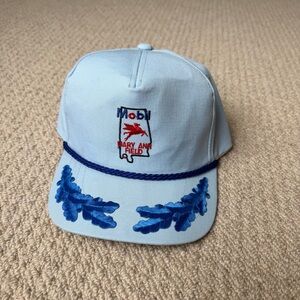 Vintage 80's Mobil 1 Pegasus Mary Ann Field Strapback Trucker Hat